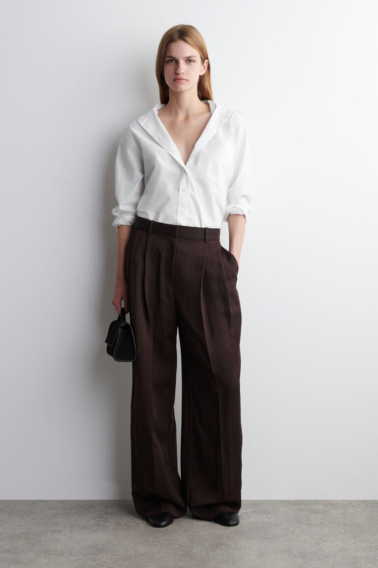 RELAXED FLUID WIDE-LEG TROUSERS