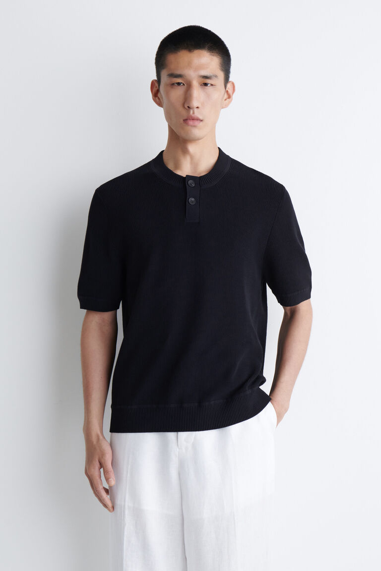 เสื้อยืดฮันลีย์ผ้าฝ้ายถัก