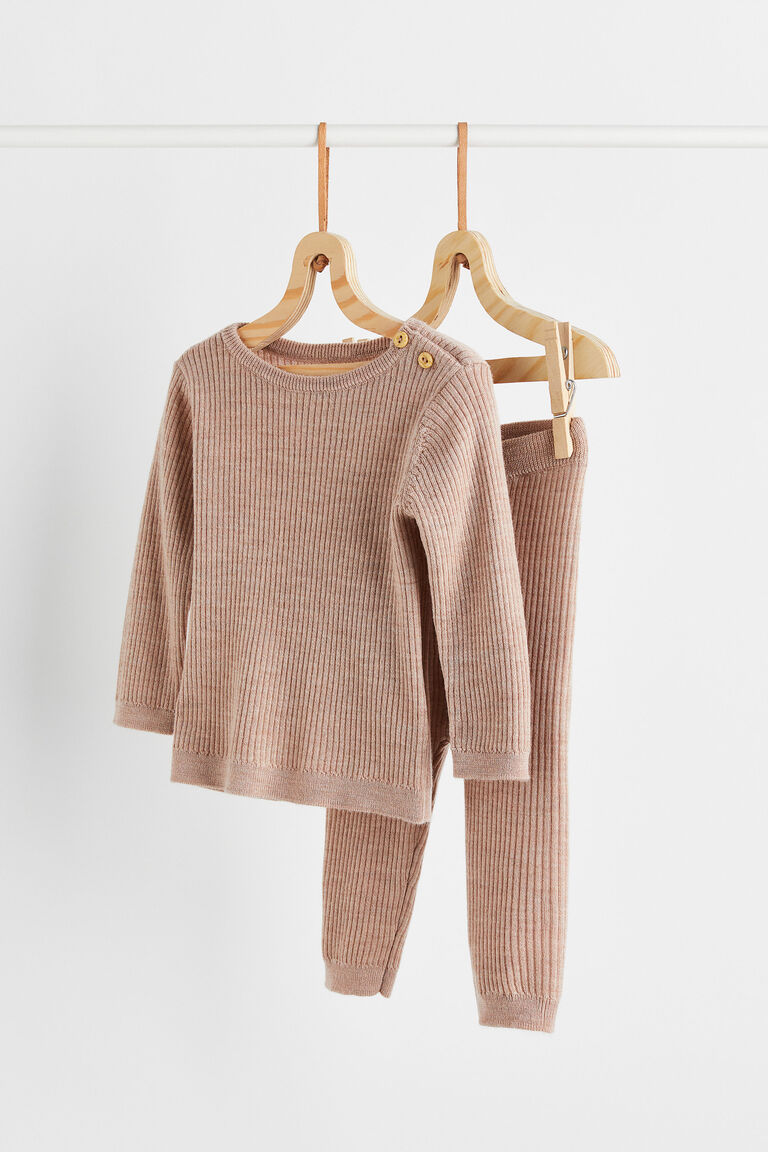 2-piece merino wool set