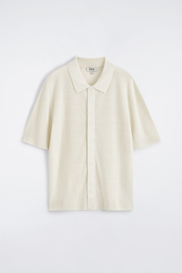 TEXTURED KNITTED LINEN SHIRT