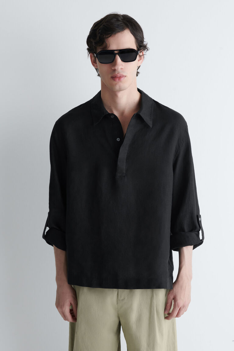 LINEN POPOVER SHIRT