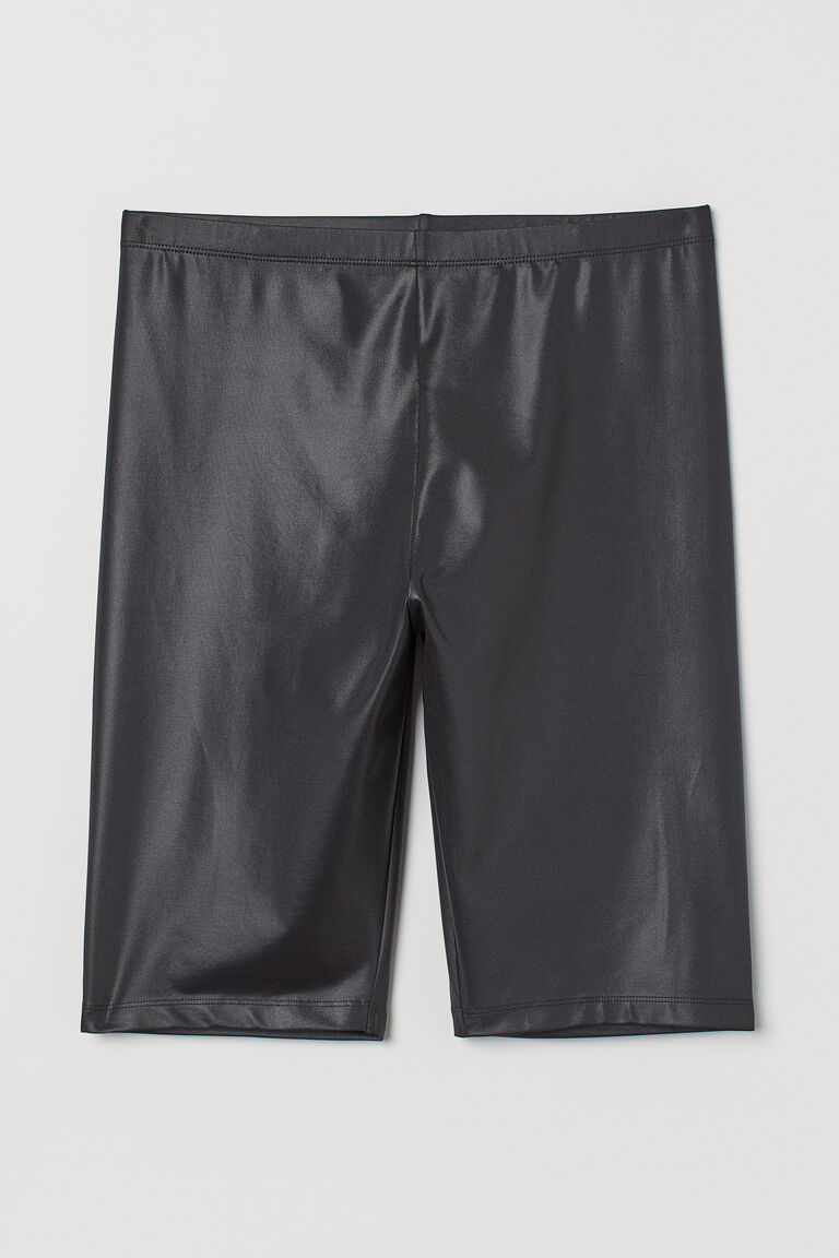 H&M+ Coated biker shorts