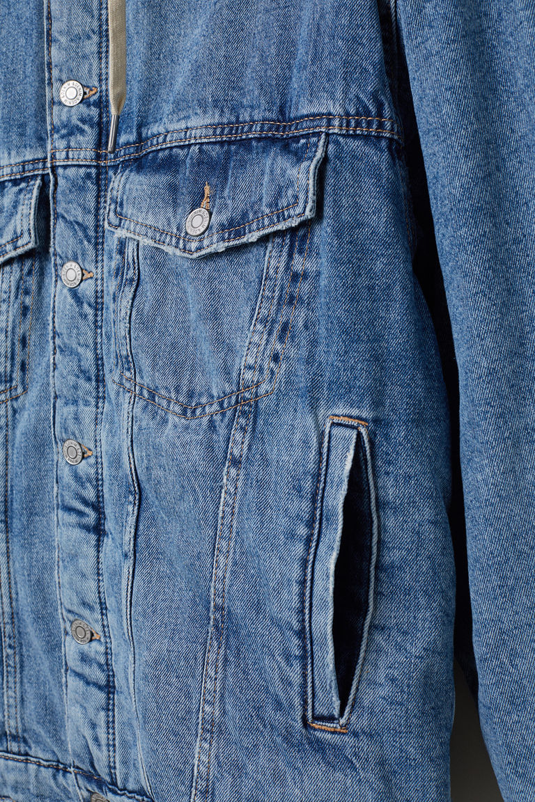 Pilelined denim jacket