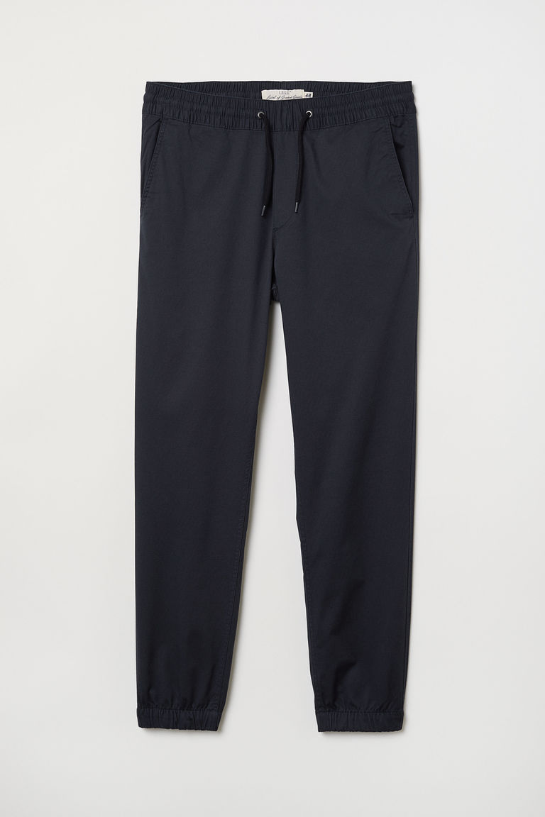 Brushed cotton twill joggers