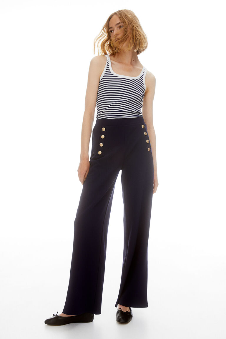 Marah Knitted Long Trousers Black