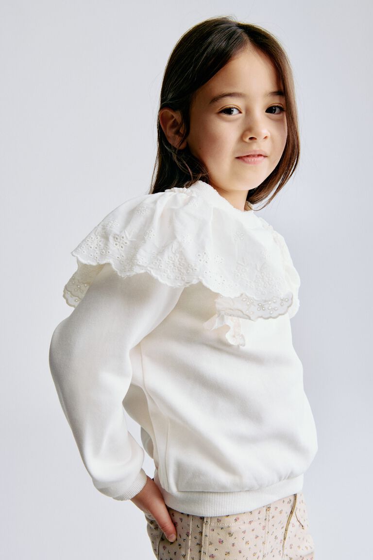 Frill-trimmed sweatshirt