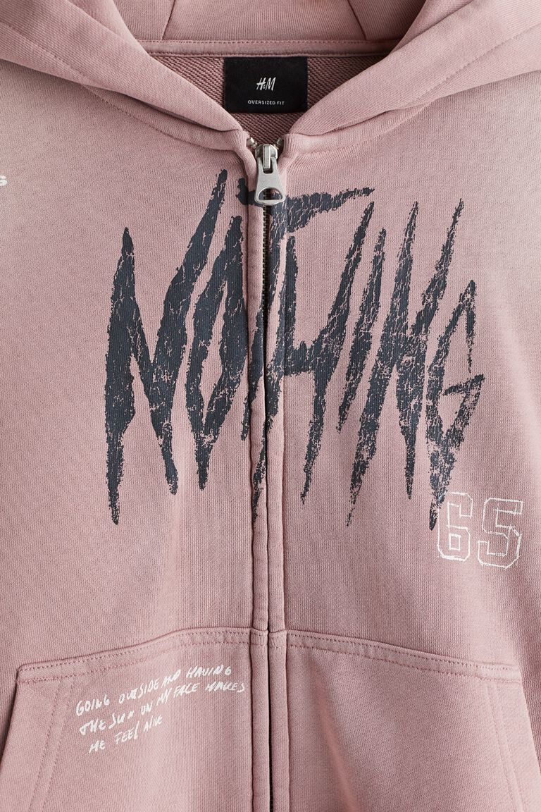 Oversized Fit Zip-through hoodie