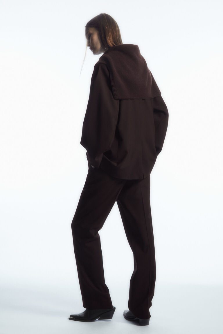 LOW-RISE TAILORED WOOL TROUSERS