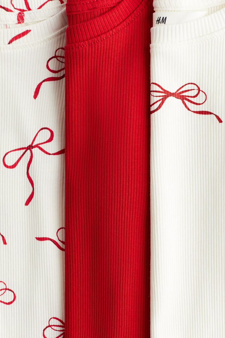 3-pack frill-trimmed jersey tops