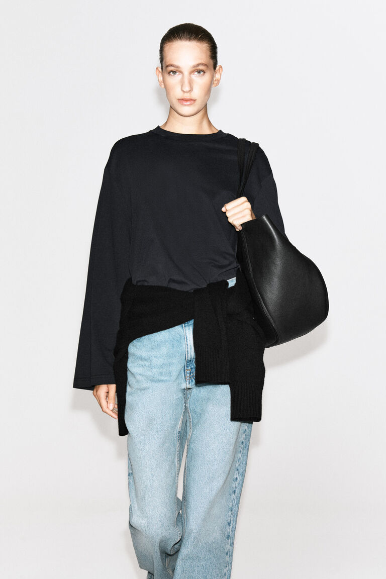 BRUSHED-COTTON LONG-SLEEVED T-SHIRT