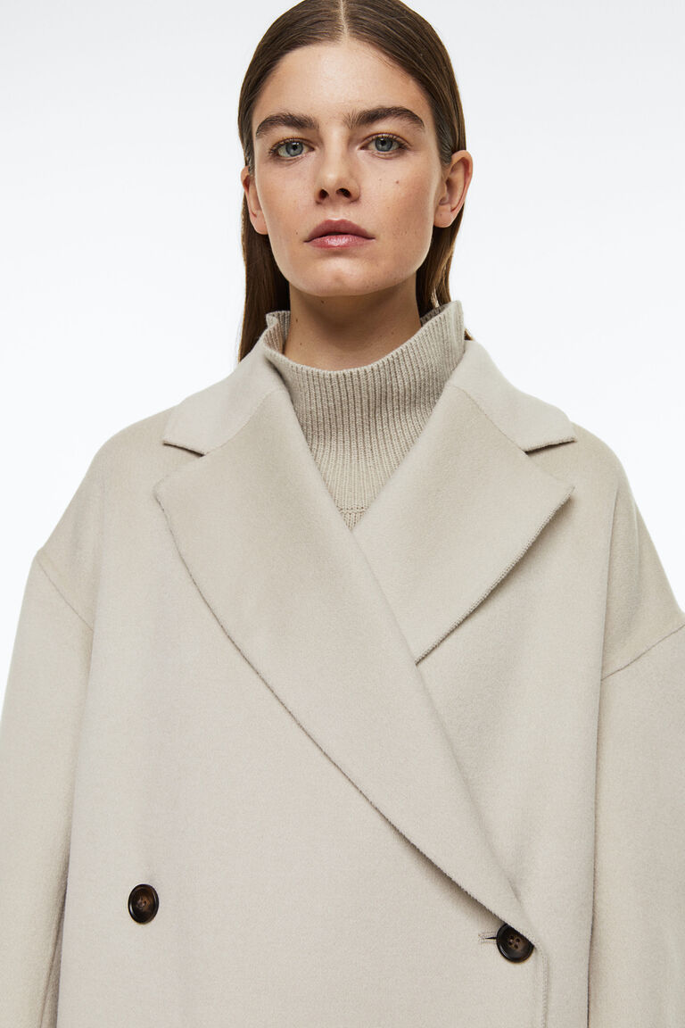 Doublebreasted woolblend coat