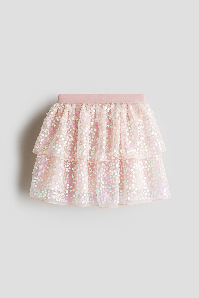 Sequined tulle skirt