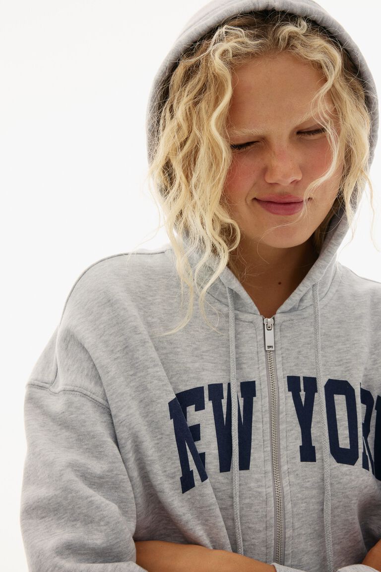 ユーイング MO-7121TS(H) Oversized zip-through hoodie