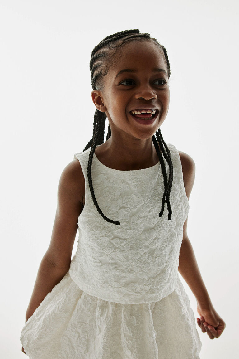 Jacquard-weave top