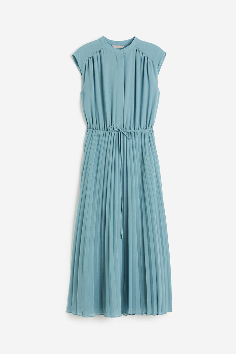 Pleated chiffon dress