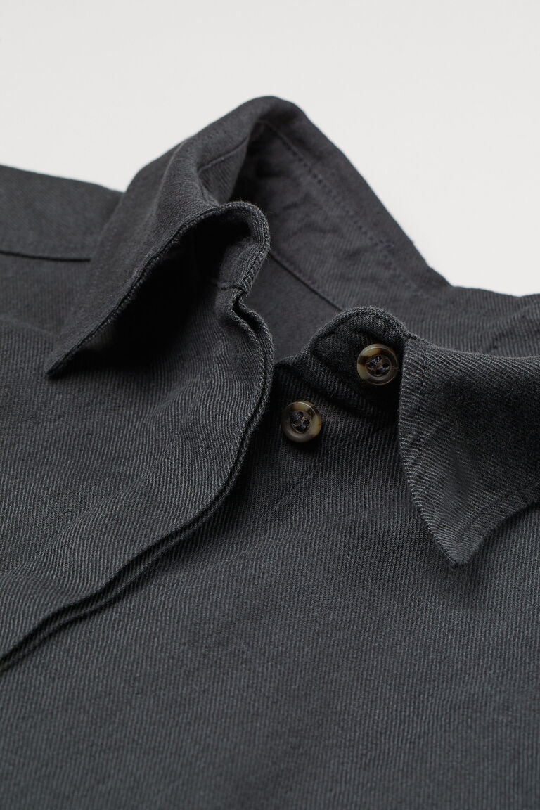 Cropped linenblend shirt