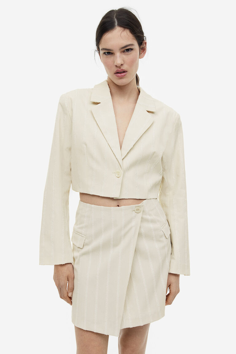 ELIN / H/BONE WRAP WITH BELT SKIRT エリン（Textured-weave