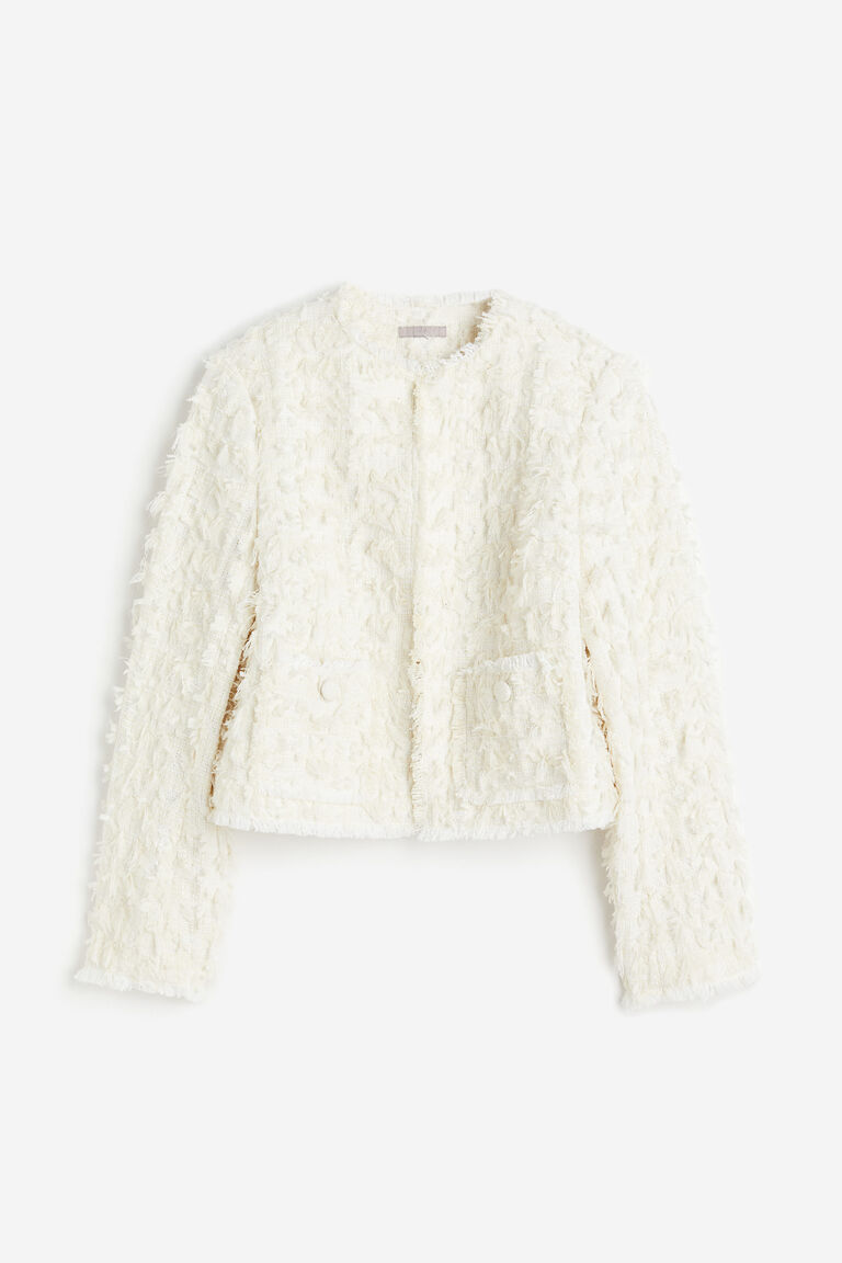 Textured-weave jacket