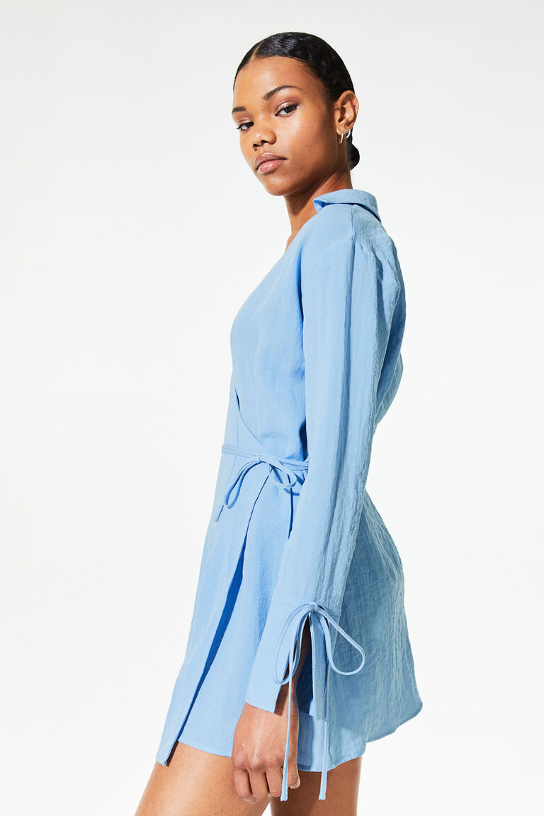 h&m short shirt dress