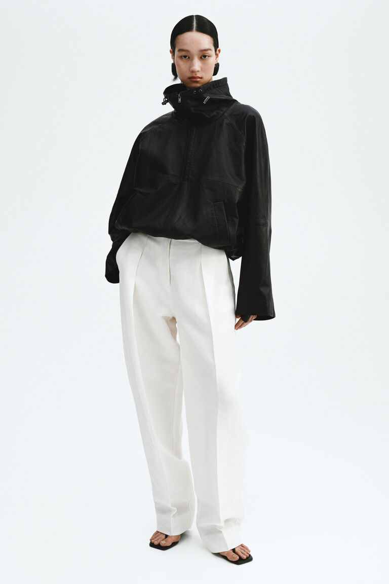 hm様 Oversized leather anorak