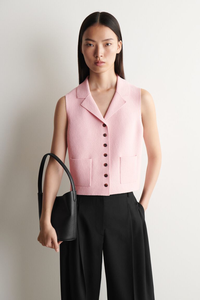 BOUCLÉ-KNIT WAISTCOAT