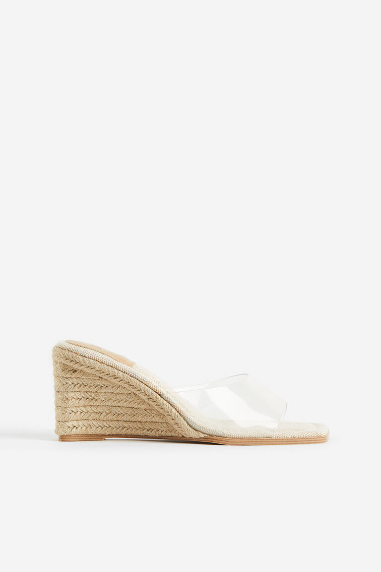 Wedgeheeled espadrille mules