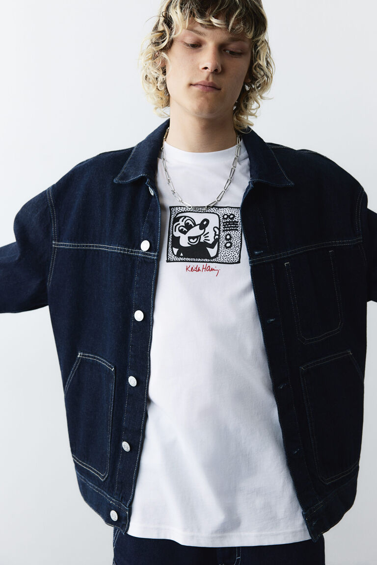 Denim Jacket ฟอกสีเข้ม ทรงพอดีตัว