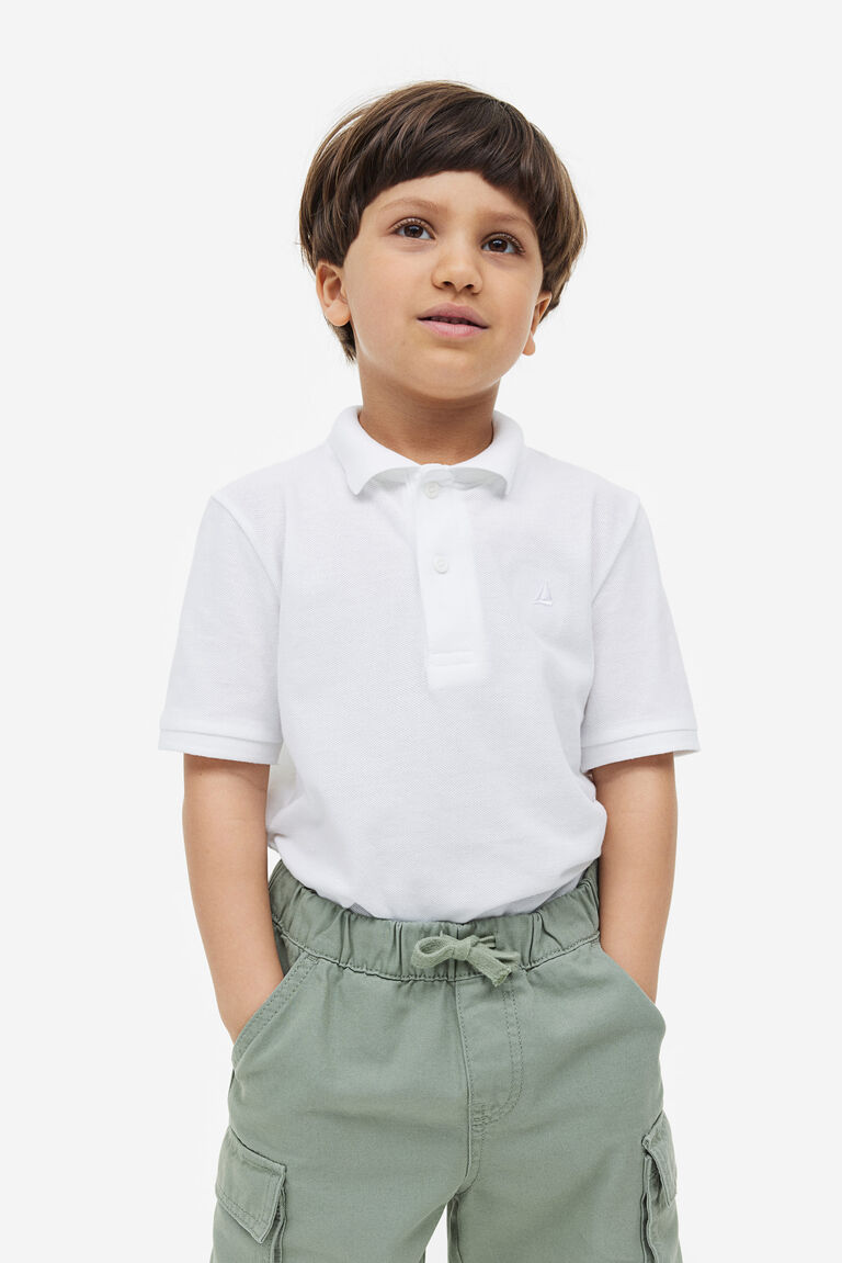 Cotton piqué polo shirt