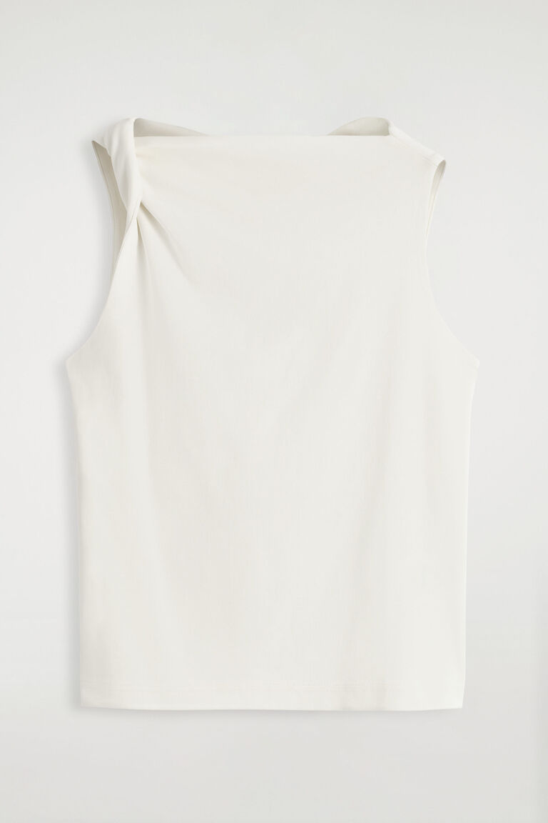TWIST-DETAIL COTTON TOP