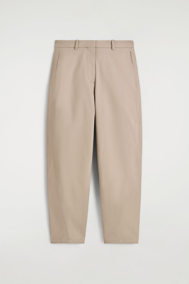 BARREL-LEG COTTON CHINOS