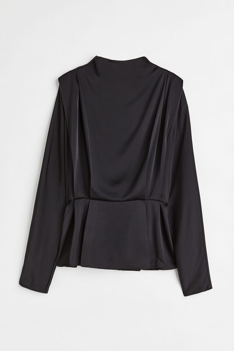 40s Reworked Buttercream Satin Blouse (M/L) main image 0