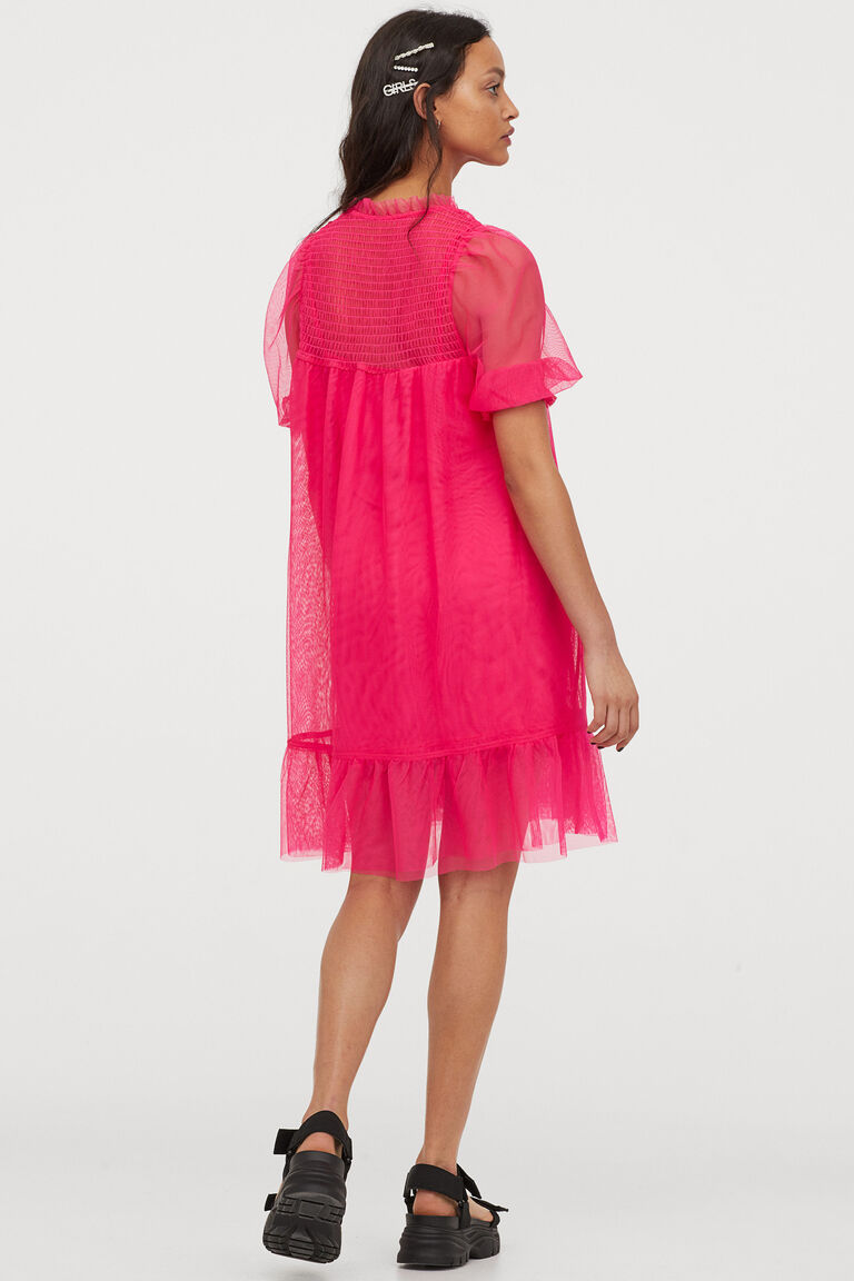 H&m pink smock dress Clearance