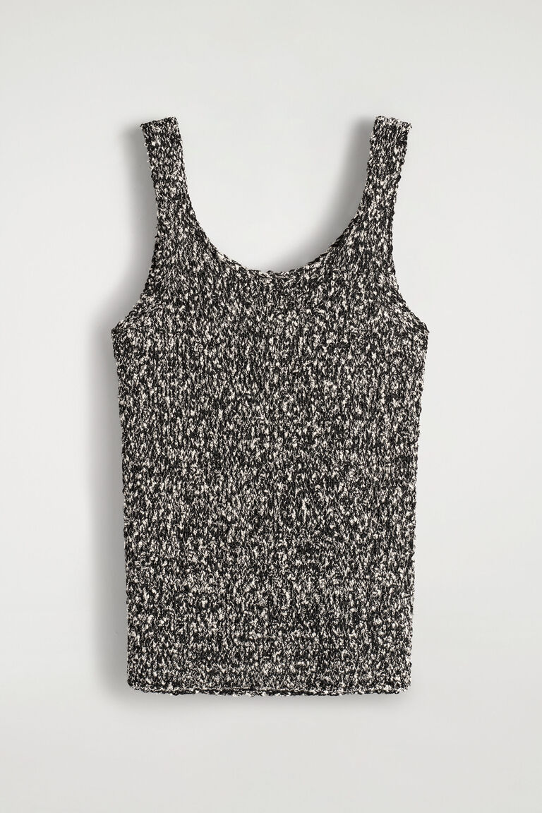 TWO-TONE CHUNKY KNITTED TANK TOP