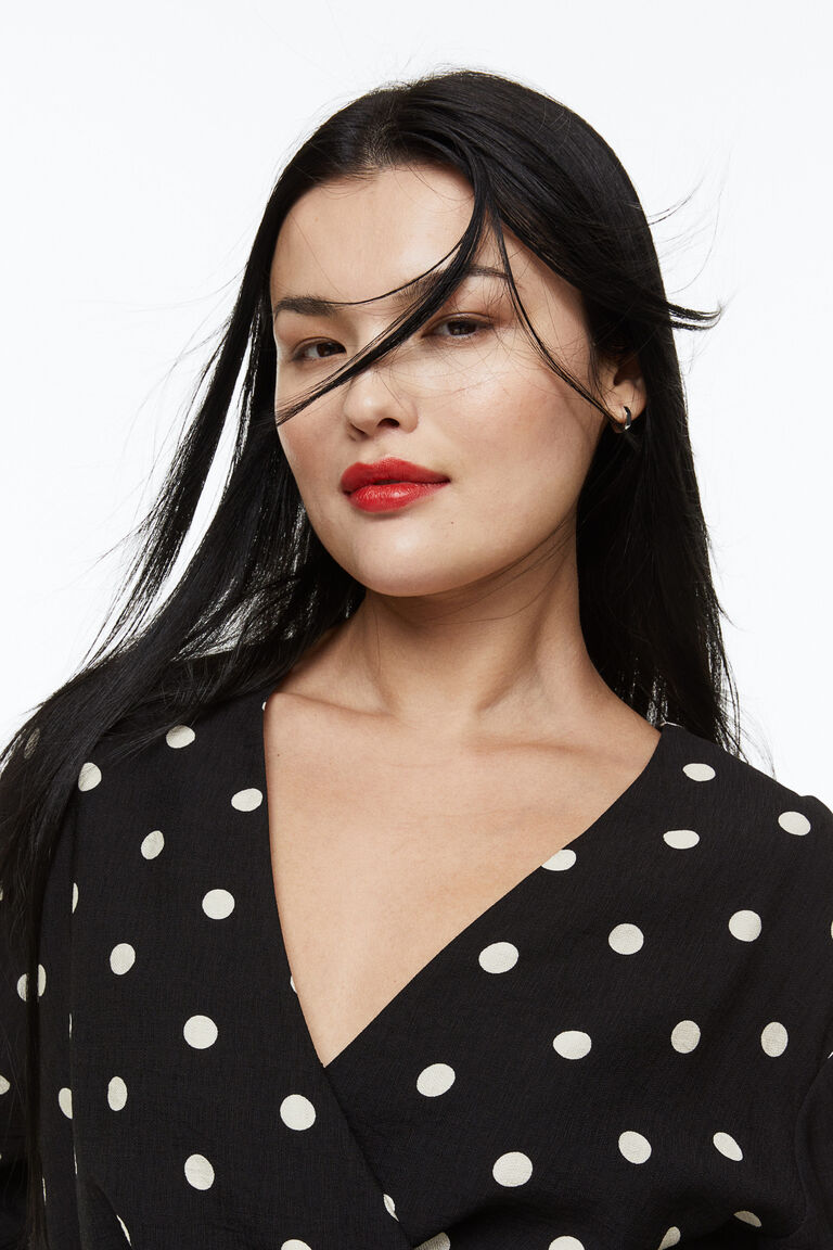 Tiedetail wrap dress