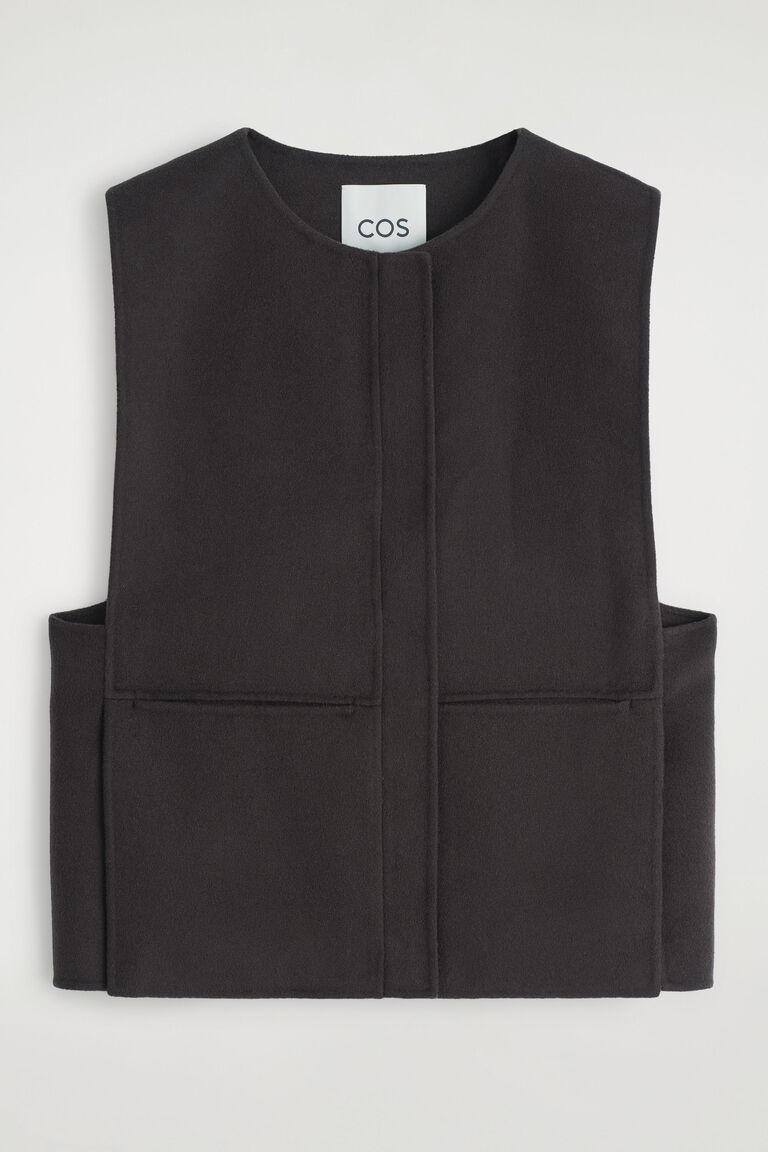 เสื้อกั๊กผ้าวูลผสมสองหน้า