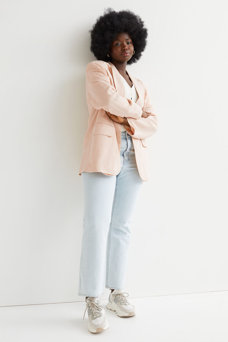 Oversized linenblend jacket