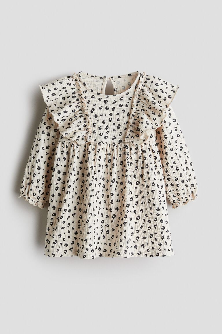 Crinkled cotton dress