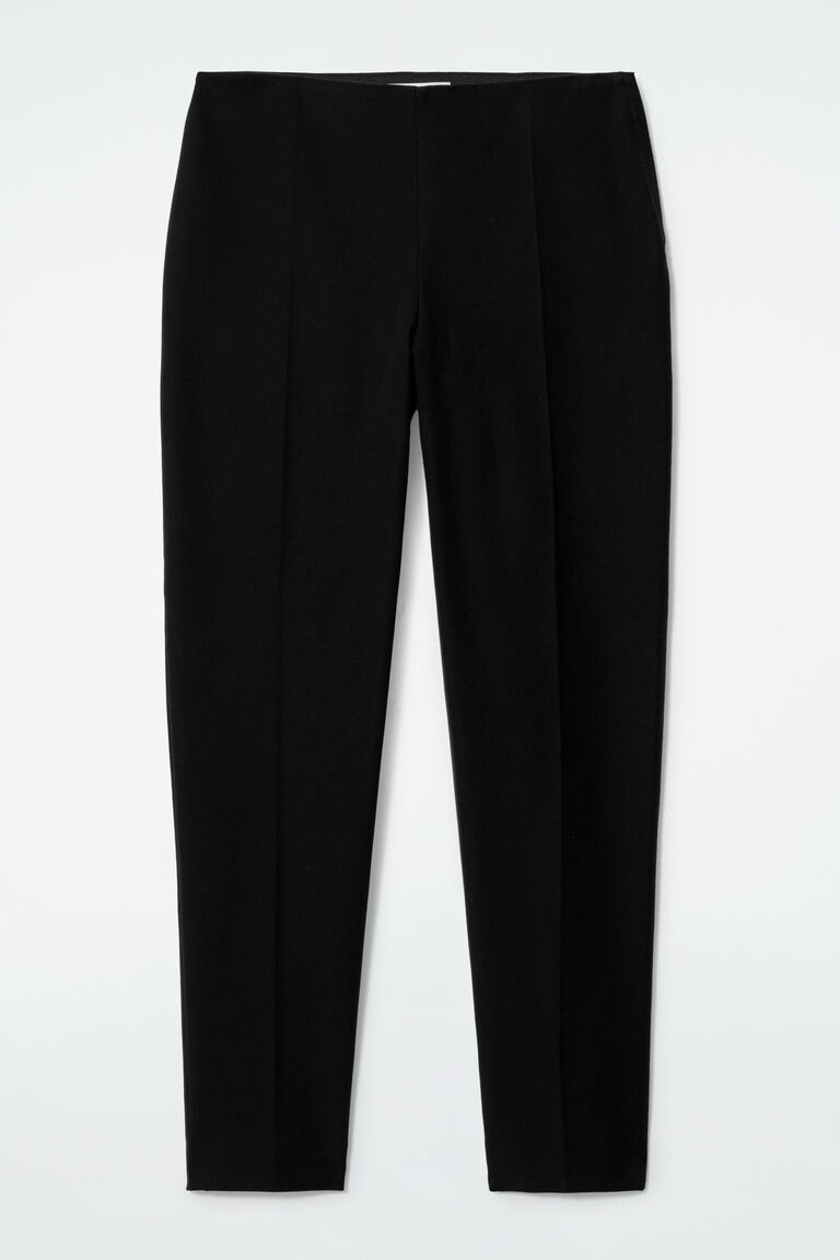 SLIM-LEG CROPPED TROUSERS