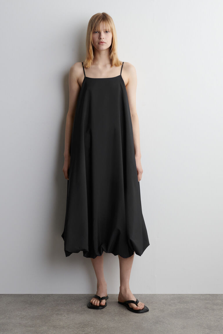 BUBBLE-HEM MINI DRESS