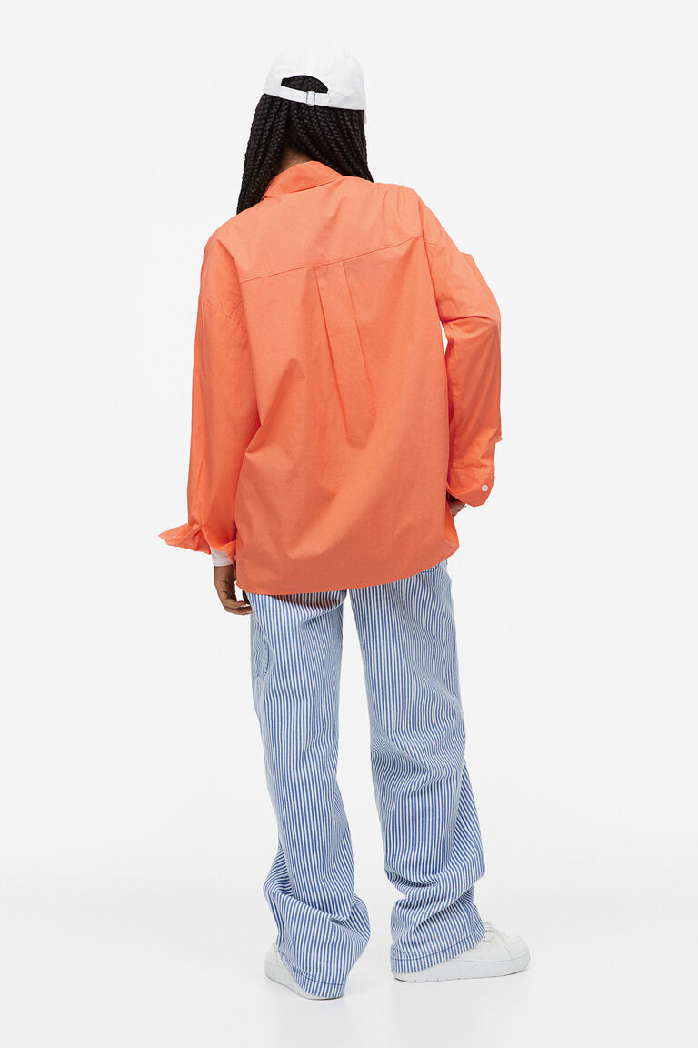 Oversized poplin shirt