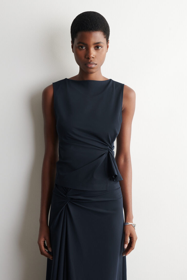 TWIST-DETAIL JERSEY TOP