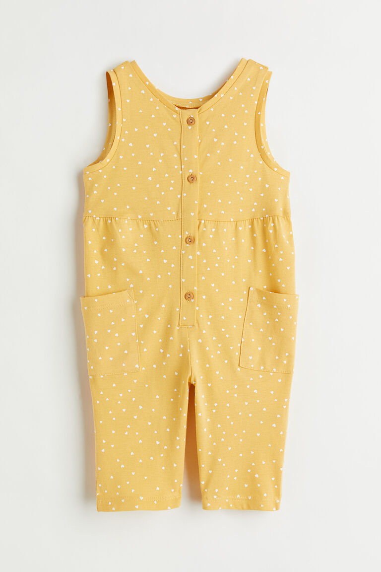 Patterned cotton romper suit