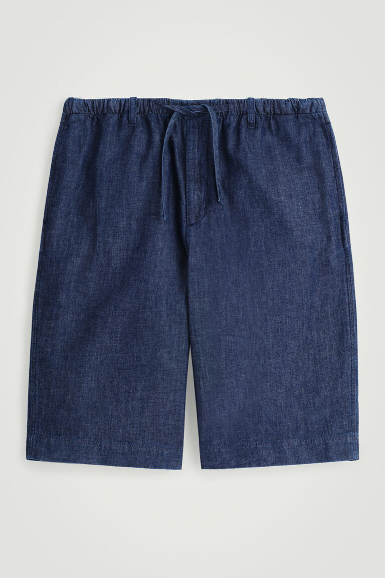 DRAWSTRING DENIM SHORTS