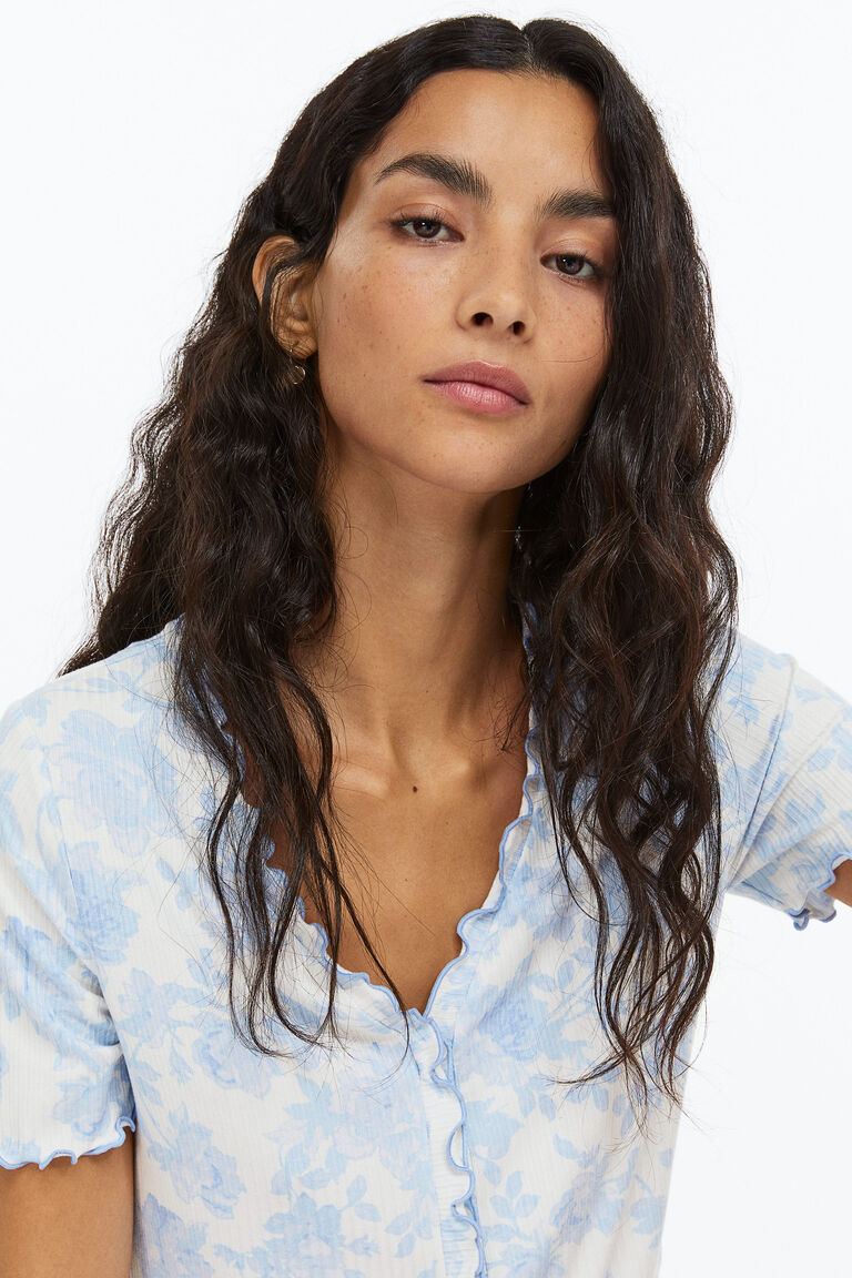 Shortsleeved jersey cardigan