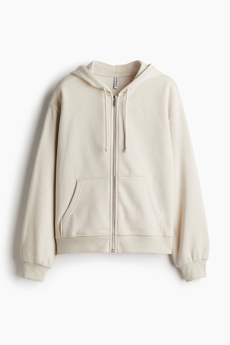 h♡ Oversized zip-through hoodie