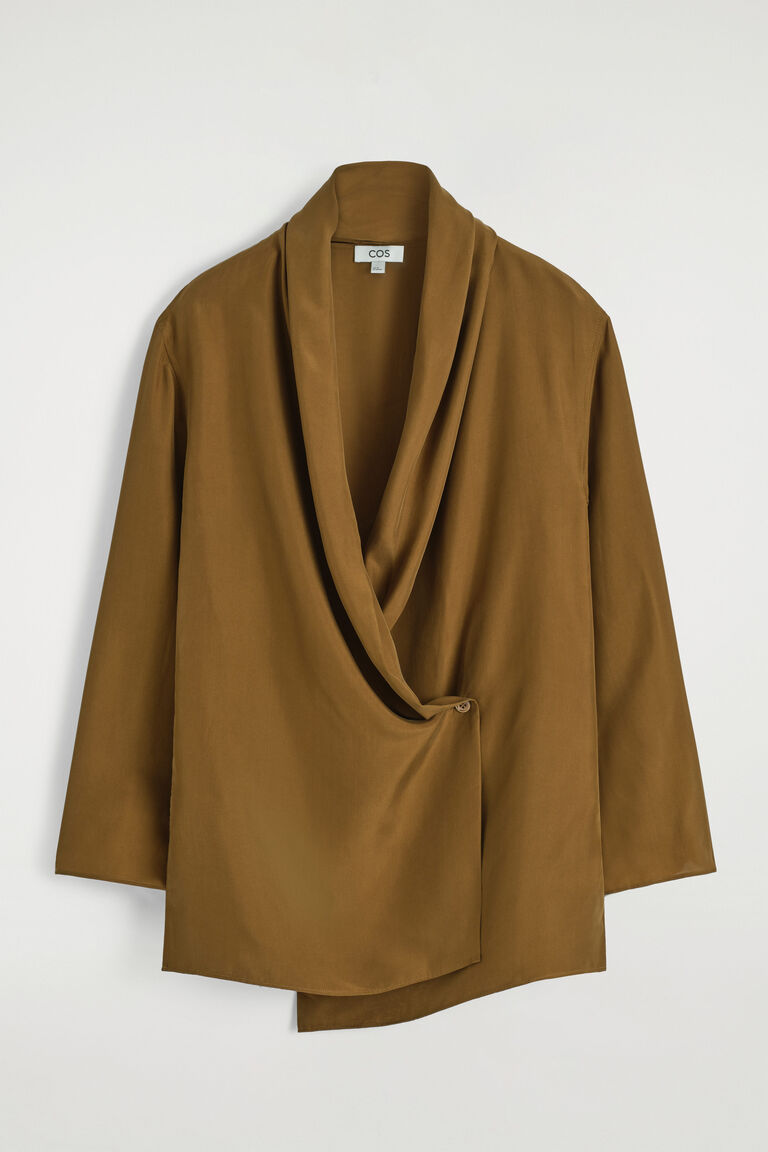 NO RETURN & EXCHANGE - SHAWL-LAPEL SILK BLAZER