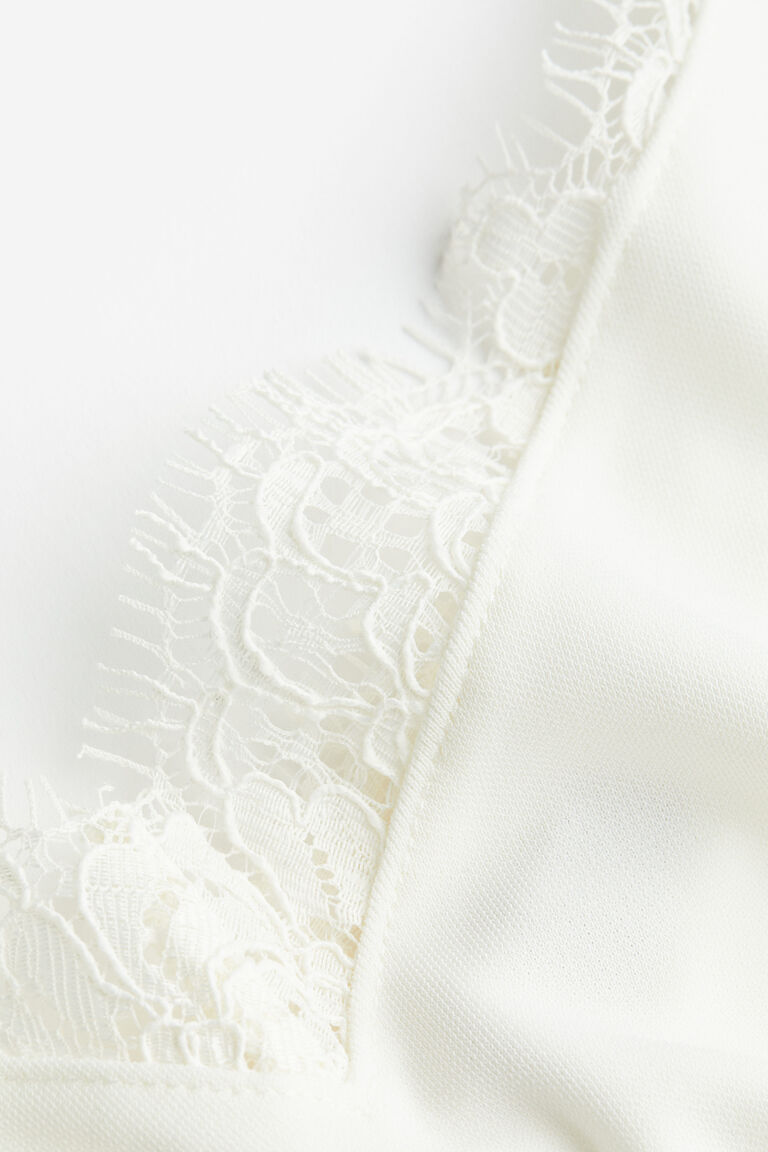Striped Lace Detail Cami Top