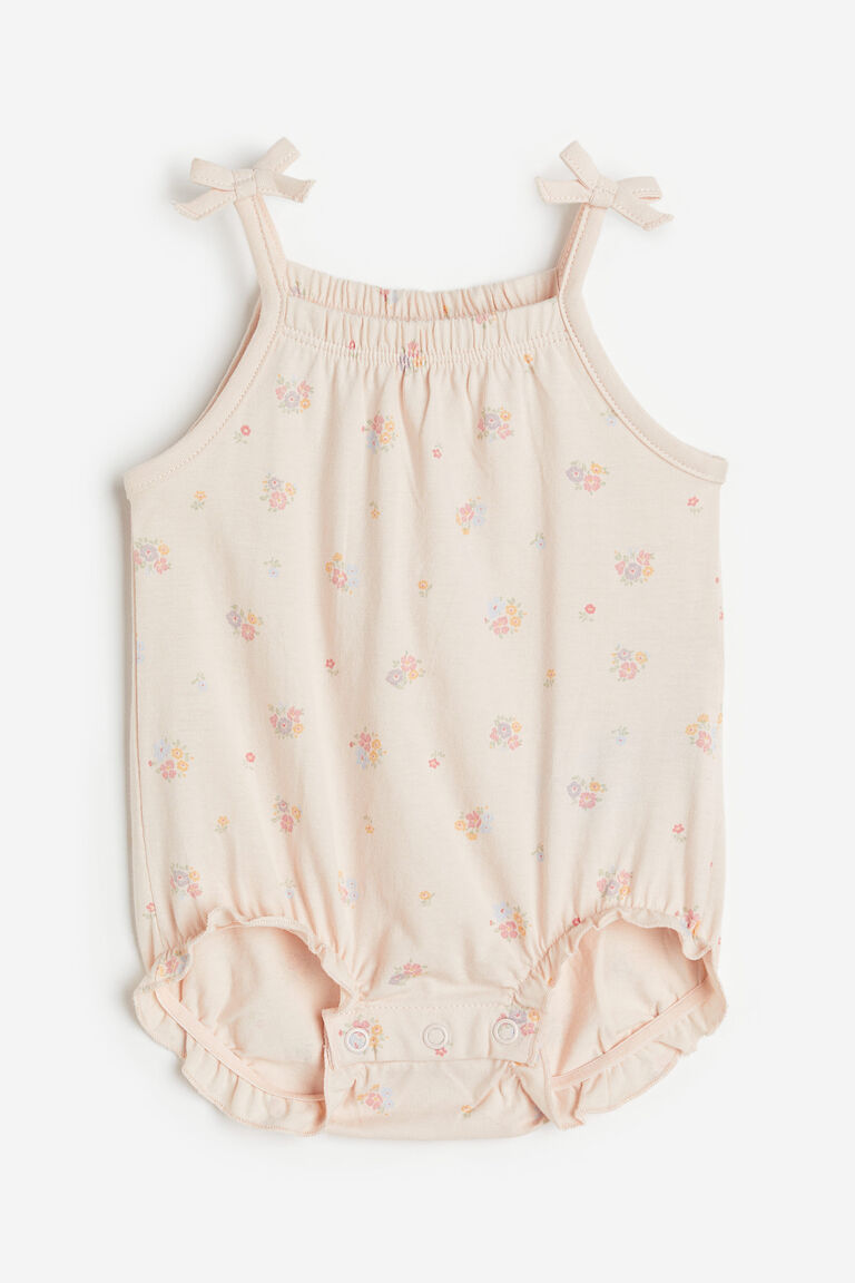 Sleeveless cotton romper suit