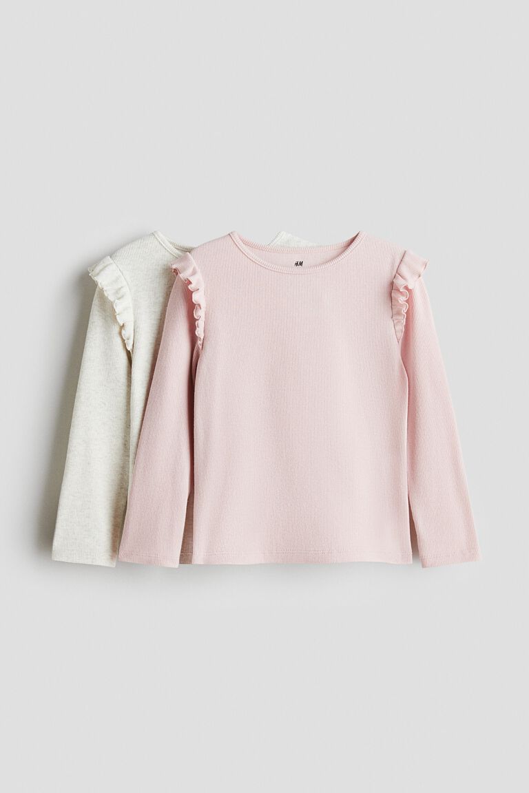 2-pack ribbed cotton tops