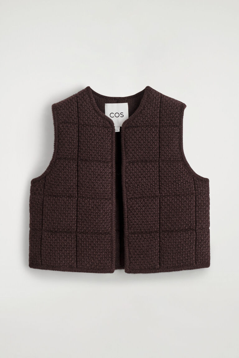 TEXTURED MERINO WOOL-YAK PADDED GILET